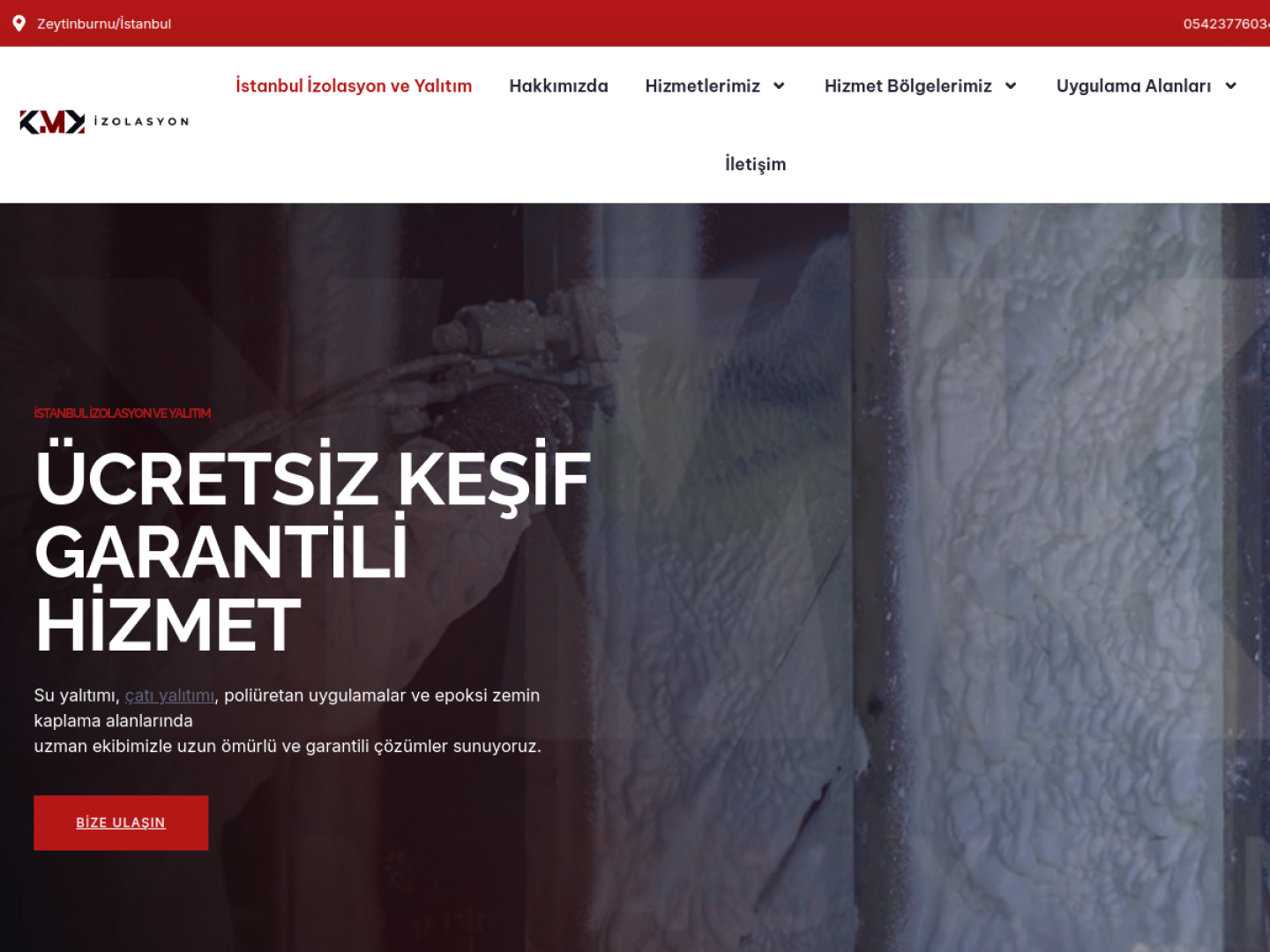KMK İzolasyon kurumsal web sitesi tasarımı