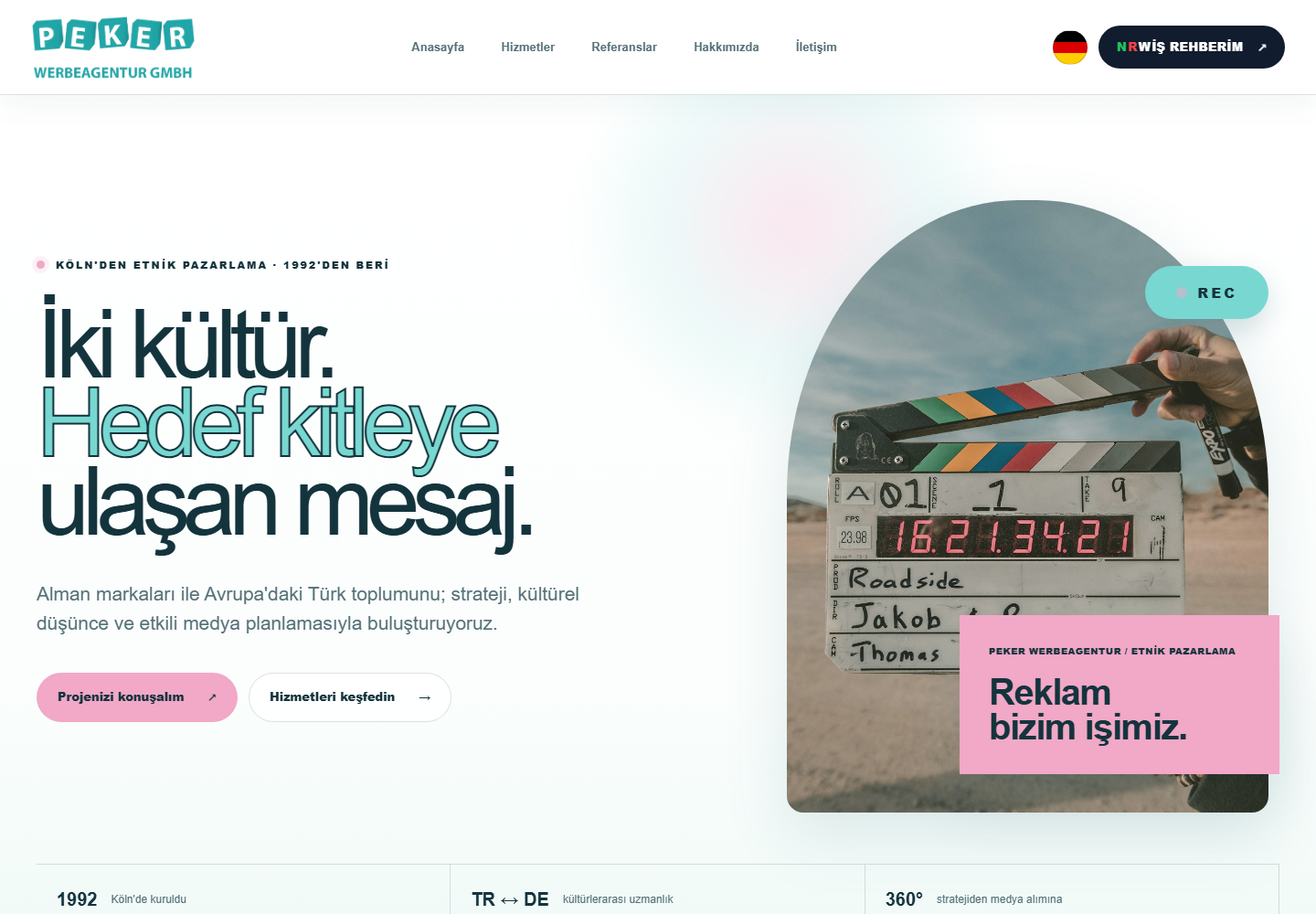 Peker Werbeagentur web sitesi tasarımı