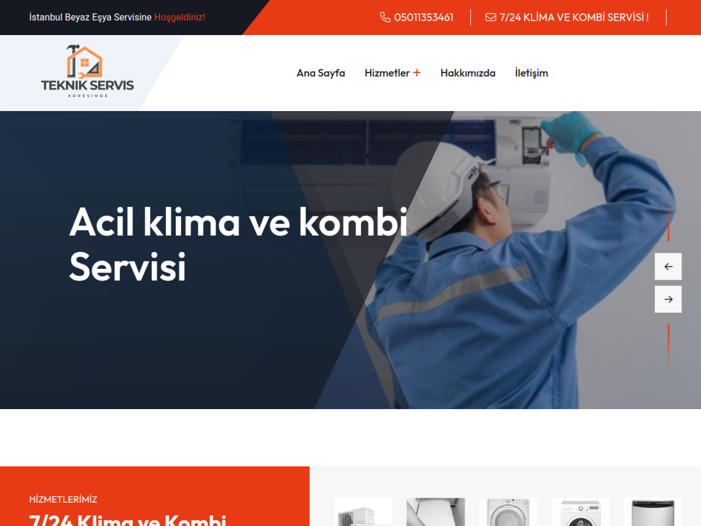 Teknik Servis Adresinde web sitesi tasarımı